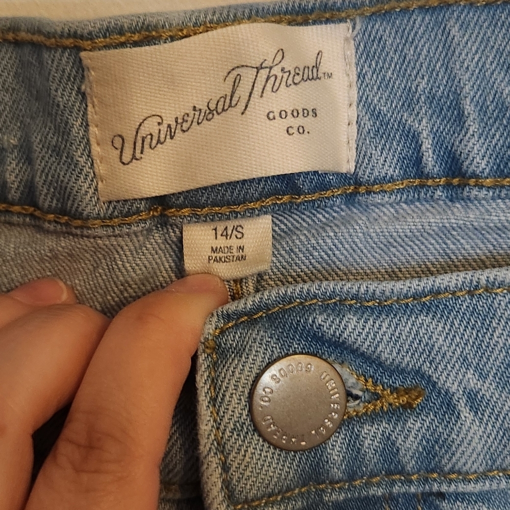 Universal Thread Light Blue Denim Pants High Rise Flare - Picture 2 of 5